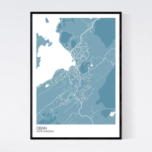 Oban City Map Print