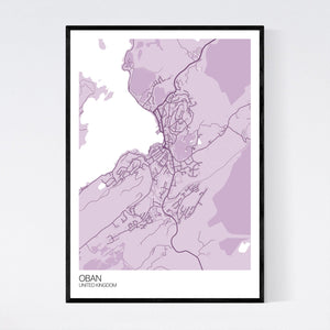 Oban City Map Print