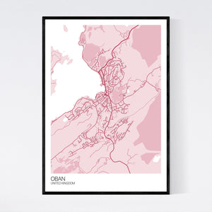 Oban City Map Print