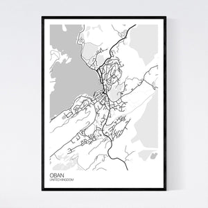 Oban City Map Print