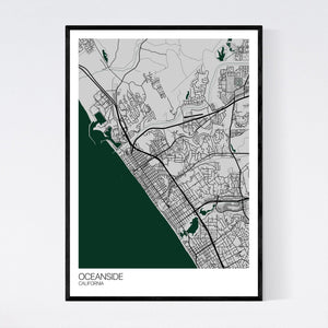 Oceanside City Map Print