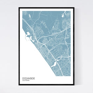 Oceanside City Map Print
