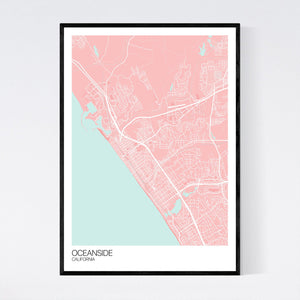 Oceanside City Map Print