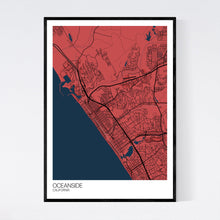 Load image into Gallery viewer, Oceanside City Map Print