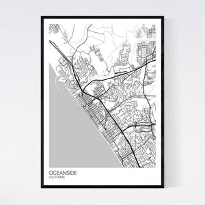 Oceanside City Map Print