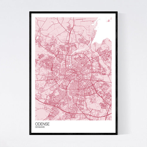 Map of Odense, Denmark