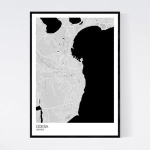 Odesa City Map Print