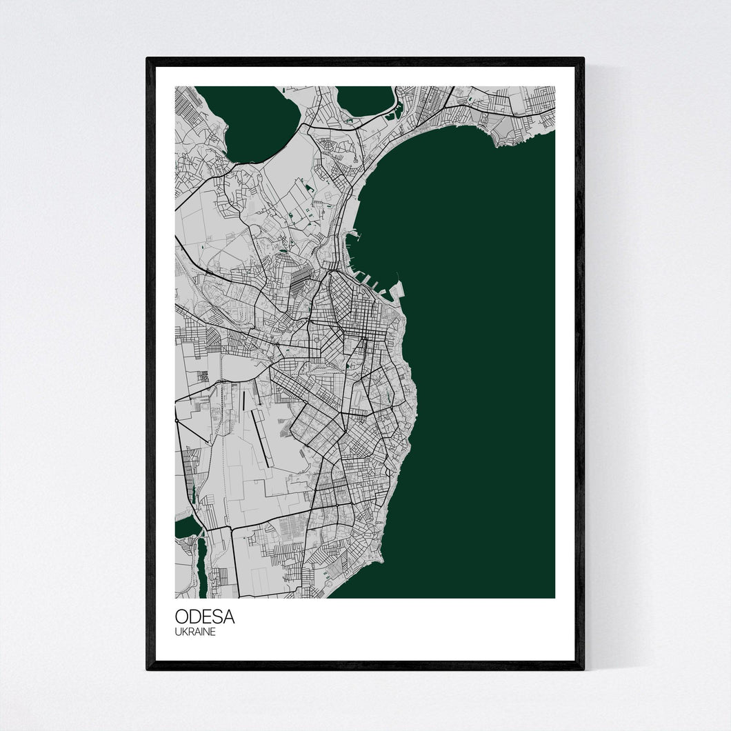 Odesa City Map Print