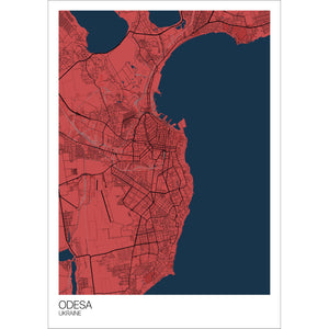 Map of Odesa, Ukraine