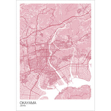Load image into Gallery viewer, Map of Okayama, Japan
