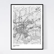 Load image into Gallery viewer, Okayama City Map Print