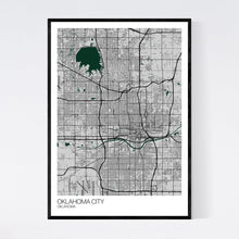 Load image into Gallery viewer, Oklahoma City City Map Print