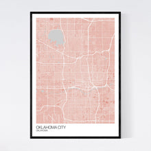 Load image into Gallery viewer, Oklahoma City City Map Print