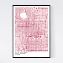 Load image into Gallery viewer, Oklahoma City City Map Print