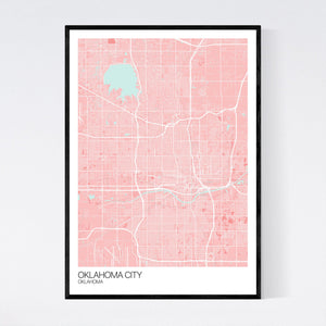 Oklahoma City City Map Print