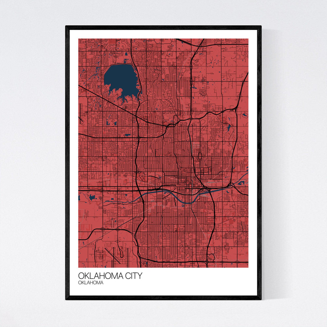 Oklahoma City City Map Print