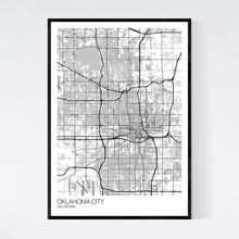 Load image into Gallery viewer, Oklahoma City City Map Print