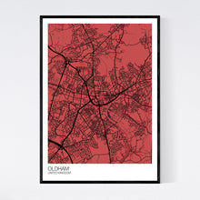 Load image into Gallery viewer, Oldham City Map Print