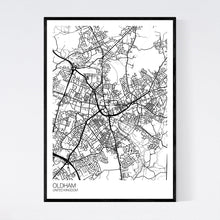 Load image into Gallery viewer, Map of Oldham, United Kingdom