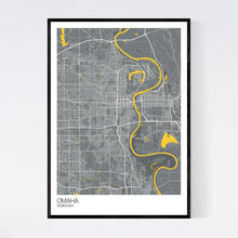 Load image into Gallery viewer, Omaha City Map Print
