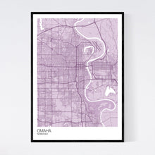 Load image into Gallery viewer, Omaha City Map Print