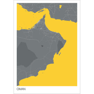 Map of Oman, 