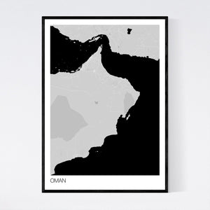 Oman Country Map Print