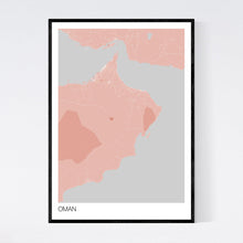 Load image into Gallery viewer, Oman Country Map Print