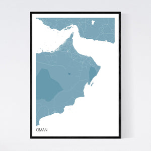 Oman Country Map Print
