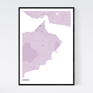 Oman Country Map Print