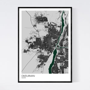 Map of Omdurman, Sudan