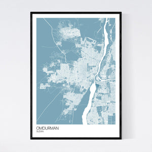 Omdurman City Map Print