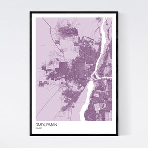 Omdurman City Map Print
