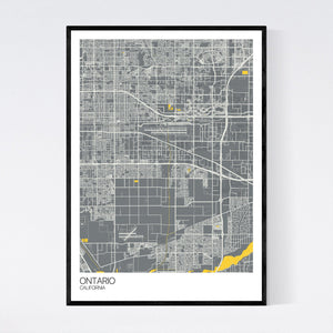 Ontario City Map Print
