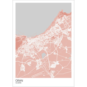 Map of Oran, Algeria