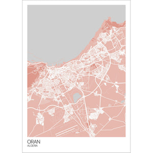 Map of Oran, Algeria