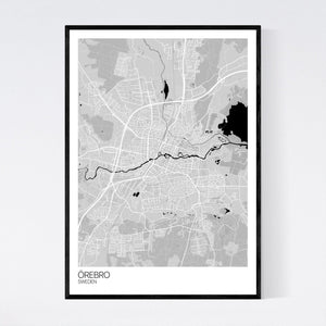 Örebro City Map Print