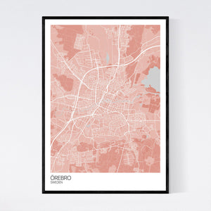 Örebro City Map Print