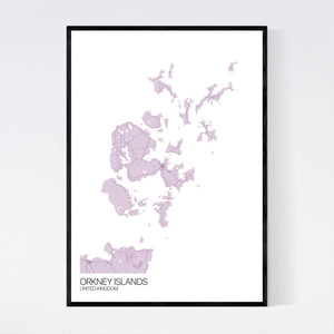 Orkney Islands Island Map Print