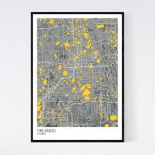 Load image into Gallery viewer, Orlando City Map Print