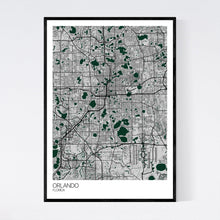 Load image into Gallery viewer, Orlando City Map Print