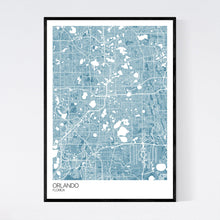 Load image into Gallery viewer, Orlando City Map Print