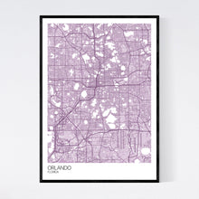 Load image into Gallery viewer, Orlando City Map Print