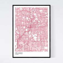 Load image into Gallery viewer, Orlando City Map Print