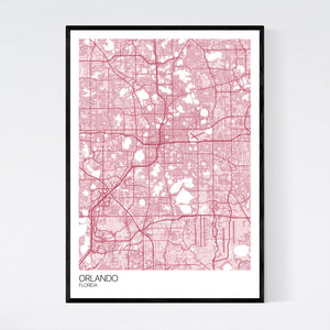 Orlando City Map Print