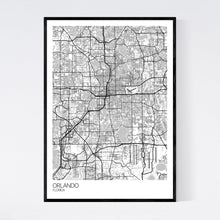 Load image into Gallery viewer, Orlando City Map Print