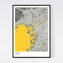 Load image into Gallery viewer, Osaka City Map Print