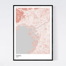 Load image into Gallery viewer, Osaka City Map Print