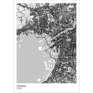 Map of Osaka, Japan