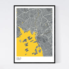 Load image into Gallery viewer, Oslo City Map Print